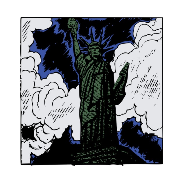 Statue of Liberty cartoon by Redbooster