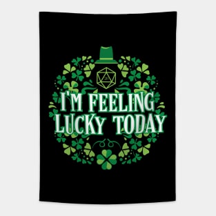 I'm Feeling Lucky Today D20 Dice of St Patrick Tapestry