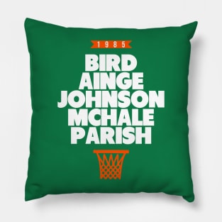 Boston Basketball 1985 Throwback Pillow