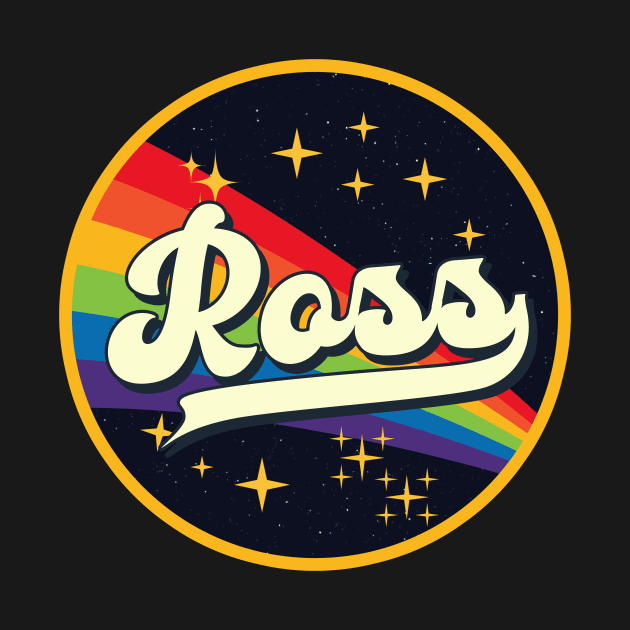 Ross // Rainbow In Space Vintage Style by LMW Art