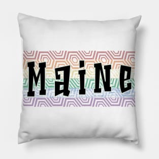 LGBTQ PATTERN AMERICA MAINE Pillow