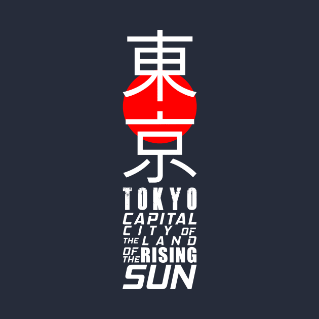 Japan Tokyo Land Of The Rising Sun - Japanese Kanji by ChrisWilson