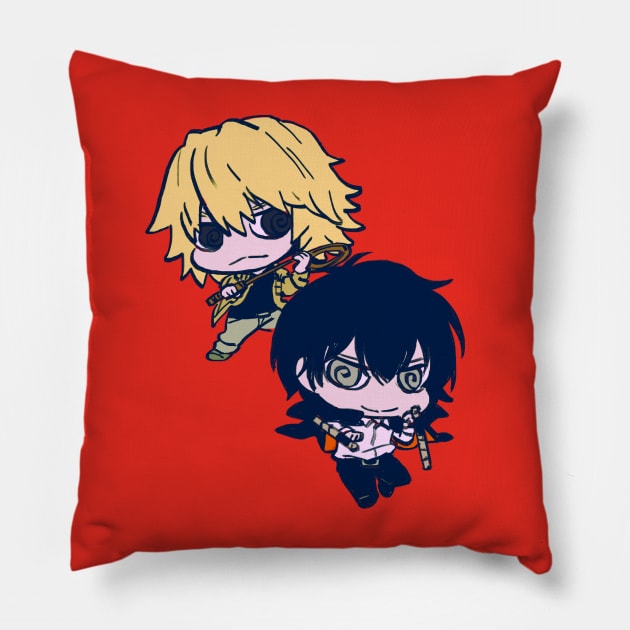 I draw chibi dino and hibari / Katekyo Hitman REBORN Pillow by mudwizard