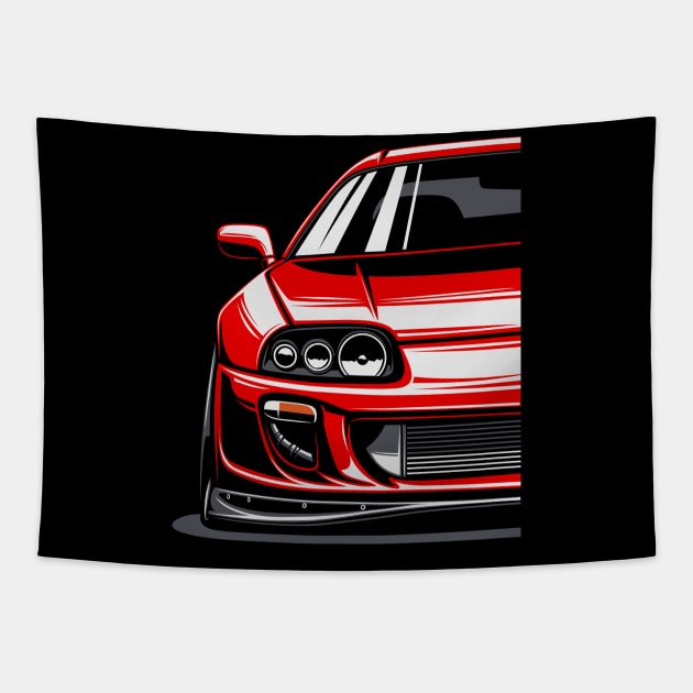 2jz Supra (red) Tapestry by Markaryan