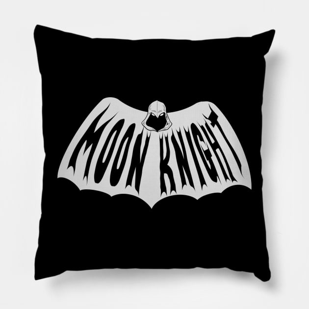 Retro Moon Knight Pillow by Milasneeze