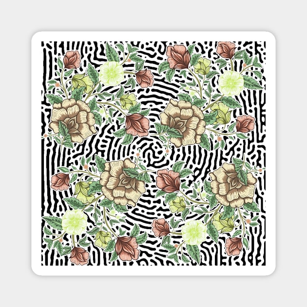 floral ripple pattern Magnet by bless2015