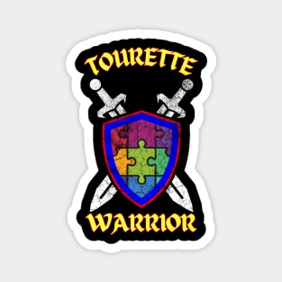 Tourette Warrior Puzzle Shield Magnet