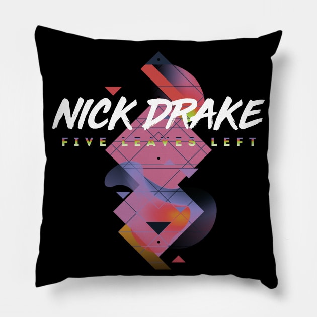 Nick Drake Five Leaves Left Pillow by Billybenn