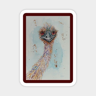 Australian Emu - bird art Magnet