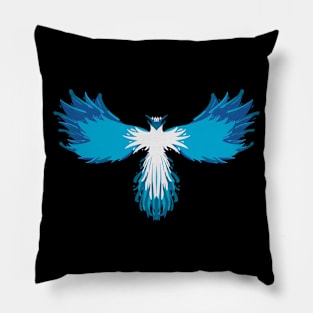 Blue Phoenix Pillow