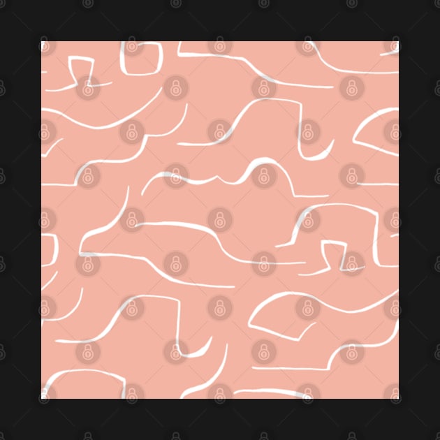 Light pink color wavey pattern by Shineyarts