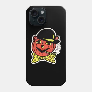 Vintage Cat Jack-o-Lantern Halloween Art Phone Case