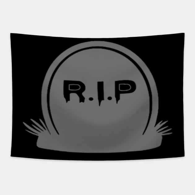 Halloween Tombstone RIP Sign | Graveyard | Halloween Decorations Tapestry by The Print Palace