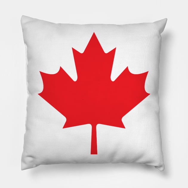 Canadian Maple Leaf Logo Pillow by Grafikstudio