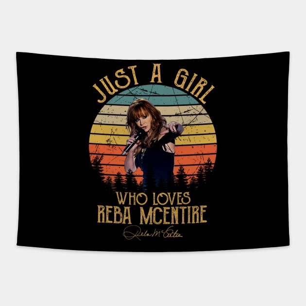 Just A Girl Who Loves Reba Music Design Tapestry by Vapool