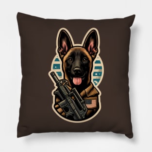 Belgian Malinois Soldier Pillow