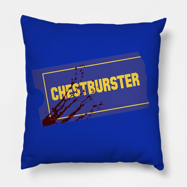 Blockbuster Chestburster Pillow by DemShirtsTho