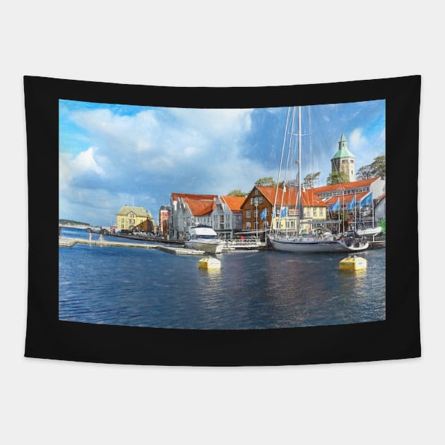 Stavanger Quayside Tapestry by IanWL