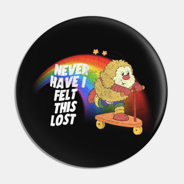 Never Have I Felt This Lost / Retro 80s Style Vintage Look Nihilism Design Pin by DankFutura