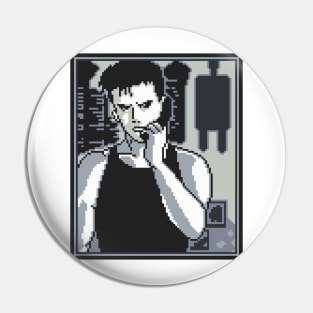 Resident Evil Chris Redfield Pixel Art Pin