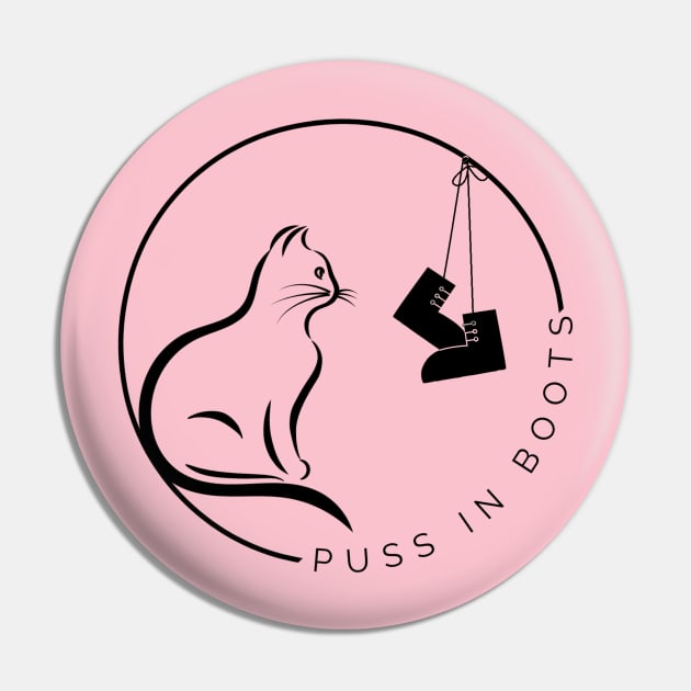 Puss In Boots logo Pin by Micapox