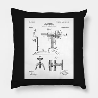 Ophthalmoscope Patent - Optometrist Eye Doctor Office Art - White Pillow