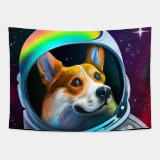 Astronaut Corgi Tapestry