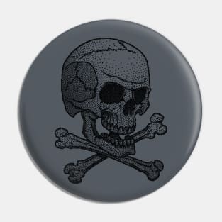 Stipple skull Pin