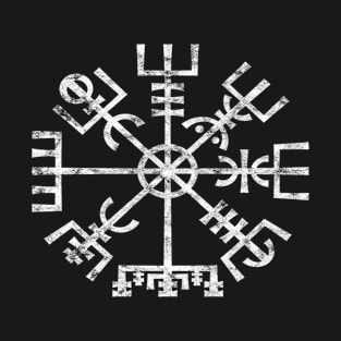 Vintage Vegvisir. The Magic Compass of Vikings. Runic Talisman T-Shirt