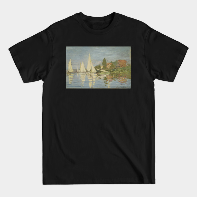 Discover Regattas at Argenteuil - Claude Monet - Sailboat - T-Shirt