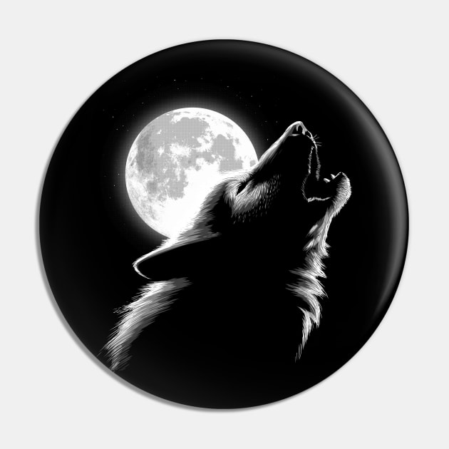 Wolf moon Pin by albertocubatas