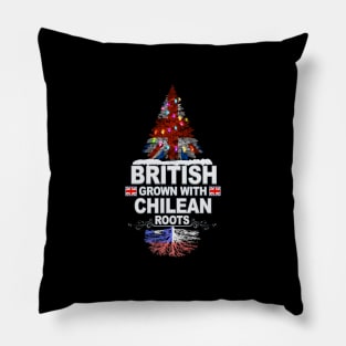 British Grown With Chilean Roots - Gift for Chilean With Roots From Chile Pillow