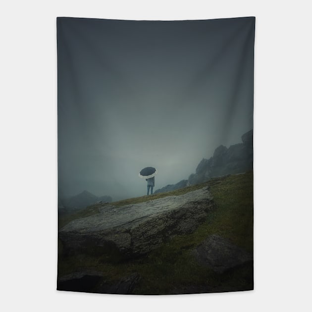 lone stranger in the haze Tapestry by psychoshadow