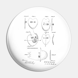 Hand and Foot Plates for Swimming Vintage Patent Hand Drawing Pin