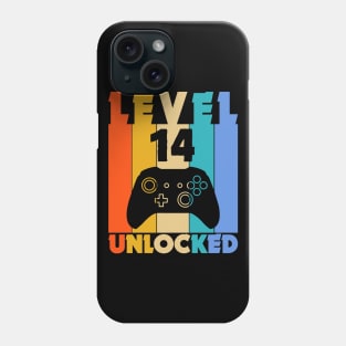 Level 14 Unlocked Funny Video Gamer Birthday Novelty T-Shirt Phone Case