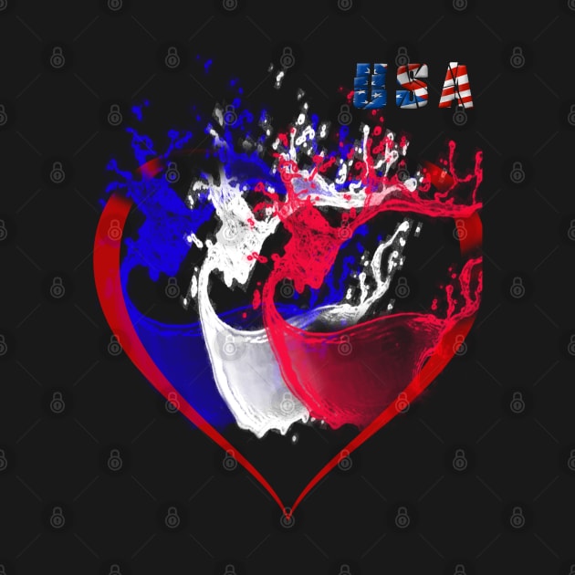 4th of July- USA heart by momo1978