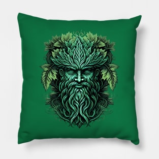 Jack Of The Wood Traditional Pagan Celtic Greenman Pillow