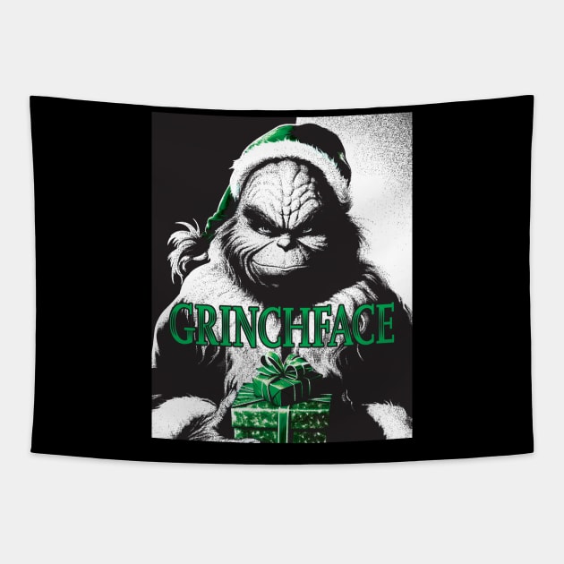 Grinch Face Tapestry by Don Diego