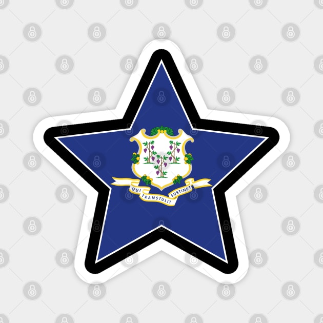 Connecticut State Flag Star Magnet by Realittle