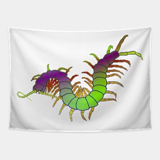 Purple/Lawn-Green Centipede Tapestry