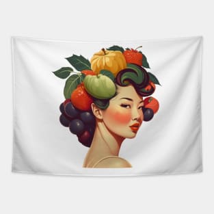 Fruitful Asian Woman Tapestry