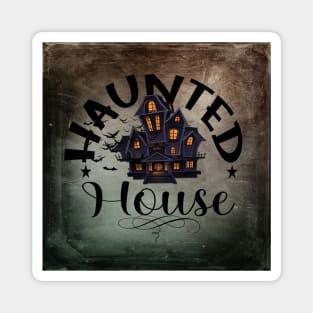 Haunted House On Dark Background Magnet