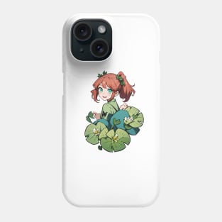 Cute happy anime girl in summer series Phone Case