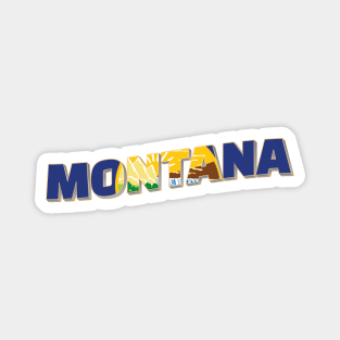 Montana vintage style retro souvenir Magnet