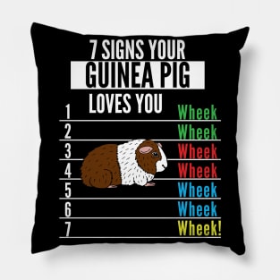 7 Signs Your Guinea pig Loves You Funny guinea pet Wheek Pillow