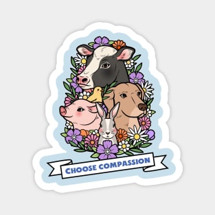 Animal Rights Activist Choose Compassion Magnet