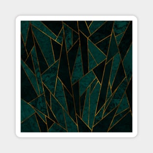 Shattered Dark Emerald Mosaic Magnet