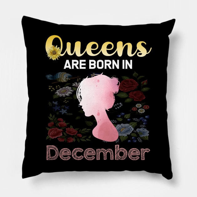 Queen face 3 December Pillow by symptomovertake