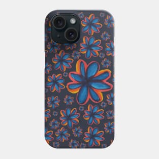 Vibrant Blue Flowers Phone Case