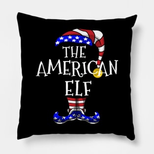 America Elf Family Matching Christmas Holiday Group Gift Pajama Pillow